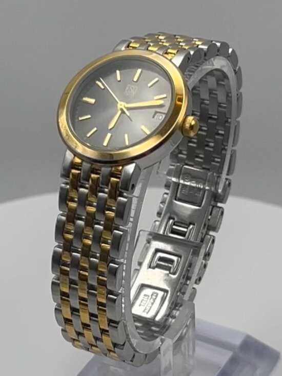 ESQ by Movado Ladies Watch Telos Two tone Grey Silver Gold tones working